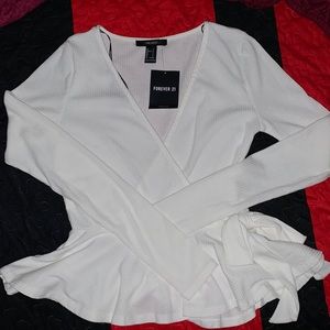 Knit top/white cream from:forever21